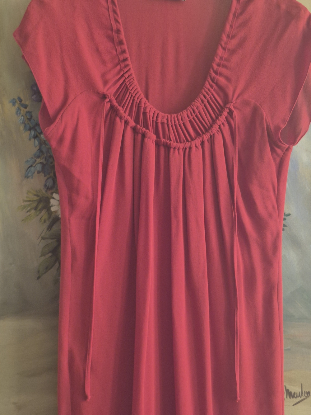 Stella McCartney Red Crewneck Textured Top - Picture 3 of 5